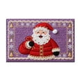 thumbnail image 1 of FastXmas Christmas Bathroom Floor Mat,Xmas Simulate 3D Knitted Absorbent Mat,Santa and Pinte-Tree Floor Area Rug,Christmas Non Slip Mat for Bathroom, Kitchen, Door, Bedroom, Home Decor 23.6x15.7 In, 1 of 5