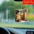 thumbnail image 1 of FastXmas Christmas Cartoon Warm Cabin Decorative Hanging Ornaments,3.14 x 3 Inch/8 x 7.7 cm Cute Cartoon 2D Acrylic Warm Cottage Pendants Christmas Tree Decorations for Car Home School Bag Pendant, 1 of 4