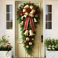 thumbnail image 1 of FastXmas Christmas Door Cover Decorations 71 x 35 Inch Front Door Backdrop Banner Merry Christmas Hanging Cover Xmas Snowflake Gift Box Bow Knot Photo Background Pendant Decor for House Party Wall, 1 of 6
