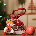 thumbnail image 1 of FastXmas Christmas Gift Bags Decoration, 7.8" x 9" Christmas Style Candy Bags,Non-woven Fabric HandBag with Santa,Reindeer,3D Design Fabric Xmas Gift Bags fo Candy Small Gift Packaging Bag, 1 of 3