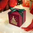 thumbnail image 1 of FastXmas Christmas Gift Boxes with Ribbon Bows, 3.15 Inch Merry Christmas Red Candy Box , Medium Square Gift Paper Boxes Xmas Gift Wrapping Box For Christmas Holiday New Year Presents Party Favor, 1 of 6