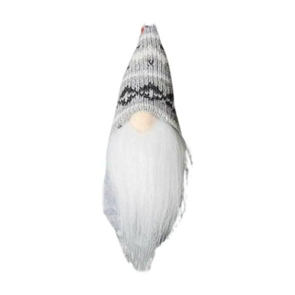 FastXmas Christmas Hanging Gnome Ornaments, Christmas Decorations 6 inch Knitted Faceless Dwarf Stuffed Plush Doll, Cute Handmade Swedish Tomte Pendants Christmas Tree Hanging Baubles for Party