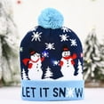 thumbnail image 1 of FastXmas Christmas Knitted Hats Decorations Merry Christmas Knit Hat with Snowman Reindeer or Cute Dog with LED Flash Lamp Hat for Winter Christmas Home Party Holiday & Gifts for Friends Family, 1 of 3