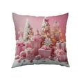 thumbnail image 1 of FastXmas Christmas Pillow Covers with Print Reindeer Gift Box and Pine-Tree Decoration,17.7 x 17.7 Inchs Square Pink Pillow Case,Christmas Theme Throw Pillow Cover for Throw Pillow,Sofa,Couch Decor, 1 of 5
