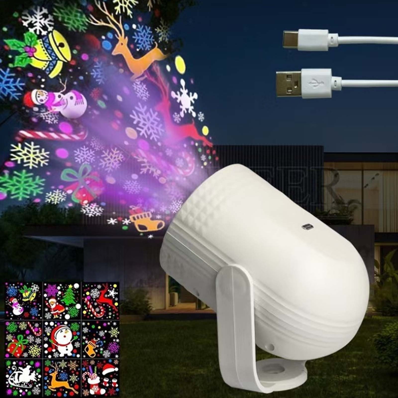FastXmas Christmas Projector Lights,USB LED Projection Lamp, Moving ...