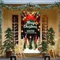thumbnail image 1 of FastXmas Christmas Santa Claus Reindeer and Snowman Door Cover Festive Holiday Decoration Christmas Front Door Curtain Decoration Xmas Door Hanging Ornament for Home Wall Holiday Party 35 x 71Inch, 1 of 6