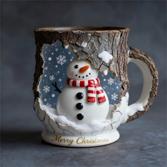FastXmas Christmas Santa Mug Decoration,Christmas Coffee Mug,Holiday Drinking Cup,Christmas Style Cup Gifts, Novelty Christmas Party Cups for Table Decorations, Xmas Gifts for Women Men Coworker