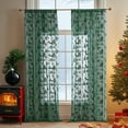 thumbnail image 1 of FastXmas Christmas Sheer Curtains for Living Room Snowflake Curtains for Bedroom Christmas Decorations Holiday Decor Sheer Drapes 55*40 Inches Winter Xmas Backdrop 2 Panels Set, 1 of 7