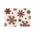 thumbnail image 1 of FastXmas Christmas Snowflake Placemats,17.7" Christmas Snowflake PVC Table Mat, Round Waterproof and Avoid Scalding Christmas Style table mat, Xmas Table Mat Decor for Christmas Dining Party Kitchen, 1 of 5