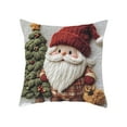 thumbnail image 1 of FastXmas Christmas Throw Pillow Cover,Christmas Theme Cushion Cover,Santa,Reindeer,Cottage Pattern Pillow Case Decor,Xmas cotton Pillow Covers for Throw Pillow,Sofa Couch Home Decor 17.7x17.7", 1 of 8