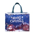 thumbnail image 1 of FastXmas Christmas Tote Bags, 12.8 x 9.8" Xmas Gift Bags with Handle,Merry Christmas Non-Woven Reusable Treat Bags,Santa Printing Shopping Wrapping Bags for Christmas Holiday Party Favors Supplies, 1 of 6