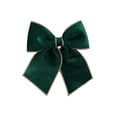 thumbnail image 1 of FastXmas Christmas Tree Bows Decorations,Big Flocking Velvet Bow Christmas Tree Pendant Ornaments,Plain Color with Glitter Gold Border Bows for Tree Topper,Wreaths,Garland Decor (Green 12 x 14Inch), 1 of 5