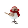 thumbnail image 1 of FastXmas Christmas White Small Birds Hanging Ornaments,3.9 x 4.3 Inch Cute Birds with Red Scraf, Christmas Tree Velvet Birds with Santa Hat for Christmas Tree,Office,Desk,Tabletop Decorations, 1 of 5