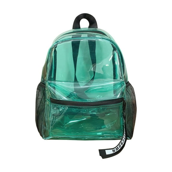 Lksixu Clear Backpack, Large Capacity Colored PVC See Through School Bag with Reinforced Straps, Waterproof Heavy Duty Stadium Approved Backpack with Side Pockets Stylish Daypack for Concert Travel