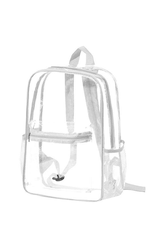 Clear Backpack Transparent Heavy Duty Bag, Durable PVC Clear Sport Bags,Transparent backpack, Plastic Bookbags for College, Stadium,Security, Sporting(11x5.1x15 In)