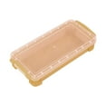thumbnail image 1 of FastXmas Clear Pencil Box, Large Capacity Plastic Pencil Case with Latching Lids, Stackable Pen Container Transparent Stationery Storage Box Office Supplies Organizer, Beige, 1 of 8