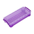 thumbnail image 1 of FastXmas Clear Pencil Box, Large Capacity Plastic Pencil Case with Latching Lids, Stackable Pen Container Transparent Stationery Storage Box Office Supplies Organizer, Purple, 1 of 8