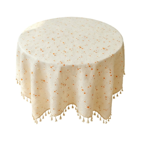 FastXmas Cottons And Linen Tablecloth - Rectangle Washable Tablecloth Dustproofs And Wrinkle-Resistants Suitable For Restaurants Picnics Bistros And Indoor And Outdoor Home Table Decor(35.4"x23.6")