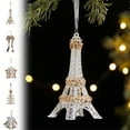thumbnail image 1 of FastXmas Crystal Sequin Christmas Tree Ornaments Clear Bow Hanging Decorations Ornaments for Xmas Tree Winter Holiday Wedding Home Decor, 1 of 7