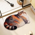 thumbnail image 1 of FastXmas Cute Cat Rug, Bath Mat, Cat Bathroom Decor for Home, Cute Small Bath Mat Indoor Gifts 16×24 Inch, Non Slip Strong Absorbent Soft Washable Animal Bathroom Rug for Door, Shower Room, 1 of 6