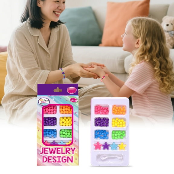 FastXmas DIY Bead Bracelet Toys Ideal Birthday Gift for Girls Aged 3 4 5 6 7 - Pop Beads Jewelry Making Kit, Arts and Crafts Toys for 3-7 Year Old Kids, DIY Set for Creative Play