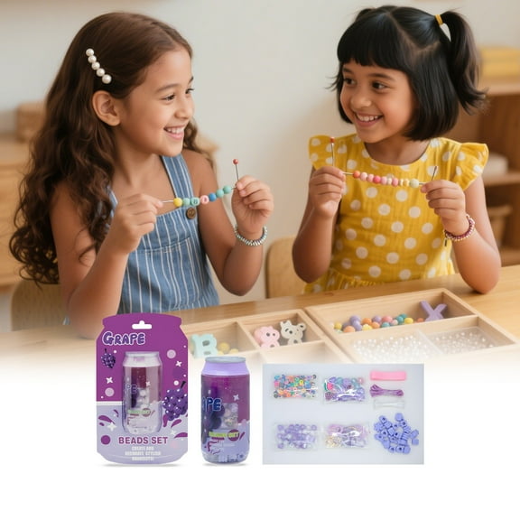 FastXmas DIY Bead Bracelet Toys Ideal Birthday Gift for Girls Aged 3 4 5 6 7 - Pop Beads Jewelry Making Kit, Arts and Crafts Toys for 3-7 Year Old Kids, DIY Set for Creative Play