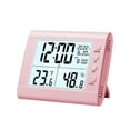 thumbnail image 1 of FastXmas Digital Alarm Clock, Electronic Table Clock with Temperature Humidity and Date, Battery Operated Wall Mounted/Desktop Large LCD Display Alarm Clock with Night Light for Bedroom Office, 1 of 8
