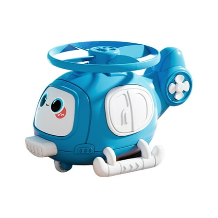 FastXmas Friction Push and Go Inertia Cars Small Helicopter Shape Construction Vehicles Toys 1st Birthday Gifts for Kids Boys Baby Toddlers 1-3 Year Old