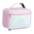 thumbnail image 1 of FastXmas Handheld Lunch Bag, Reusable Insulated Flip Sequins Lunch Tote Bag Handheld Box Roomy Carry Bag Lunchbox for Women Glittering Shining Office Travel Camping Work Use, 1 of 5