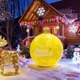 thumbnail image 1 of FastXmas Inflatable Extra Large PVC Christmas Ball Outdoor,PVC Material Christmas Waterproof Balls Ornament with Pinetree Santa Printed Balls for Patio Christmas Day Garden Party Holiday Decor(19"), 1 of 6