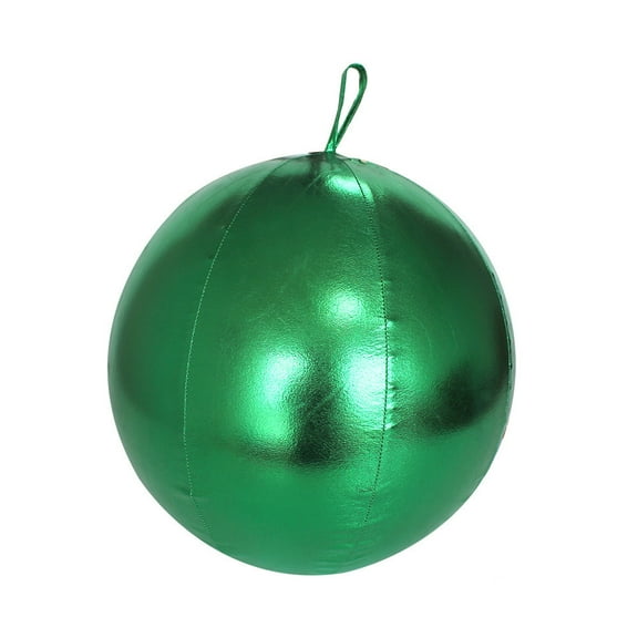 FastXmas Inflatable Extra Large Plastic Christmas Ball Outdoor Decoration,Metallic Fabric Soft and Shiny Inflatable Xmas Ball Ornament for Patio Christmas Day Garden Party Holiday Decoration(15.7")
