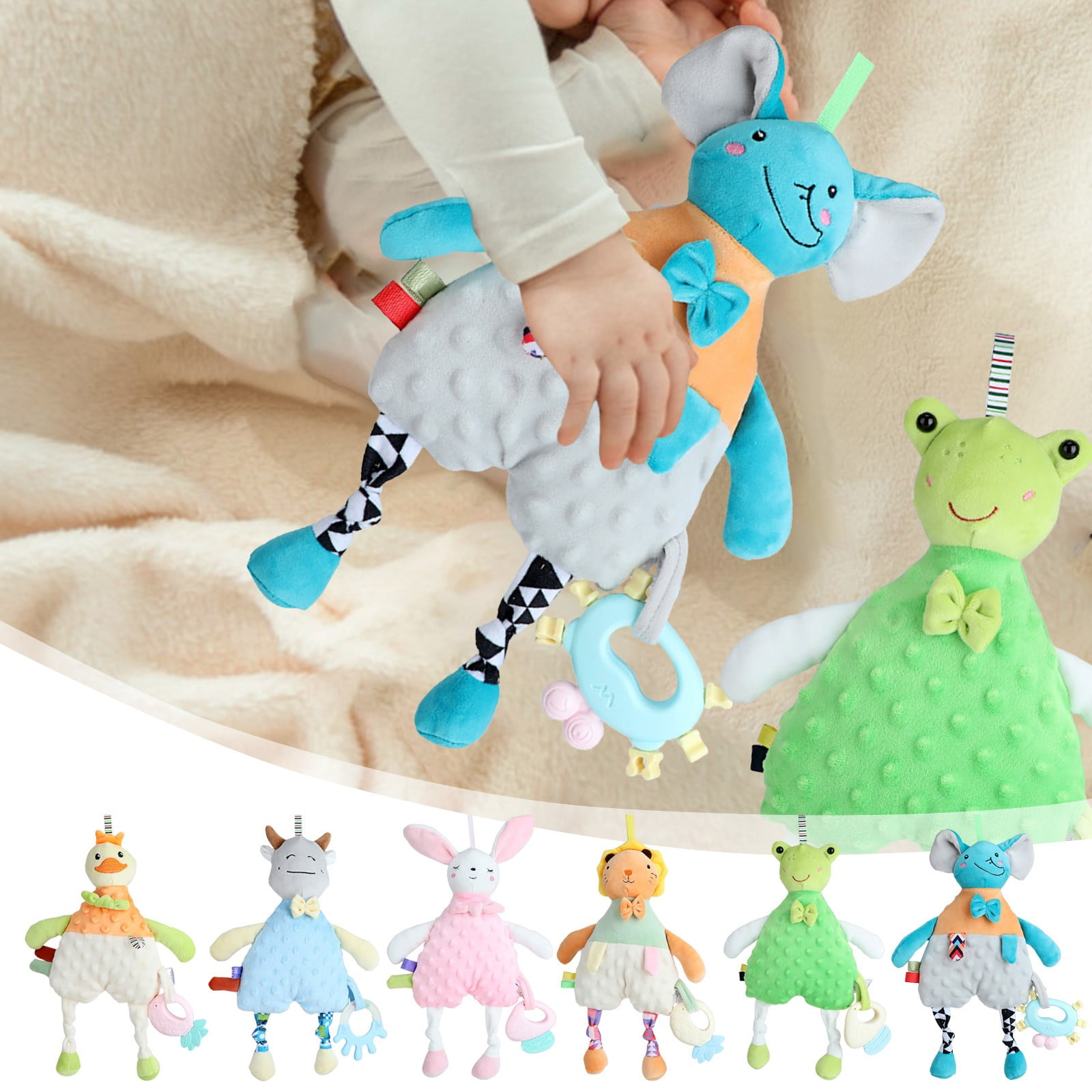 Spark.Create.Imagine Bat Rattle Toy,Plush Baby Soft Rattle Toys Fabric Ring Rattles - View #10