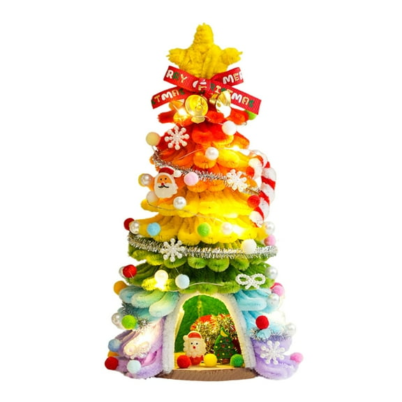 FastXmas LED Lighted Christmas Twisty Stick Tree Table Decorations Topper Stars Mini Christmas Trees for Xmas Holiday Party Centerpieces Shelf Home Mantel and Tiered Tray Tabletop Decor