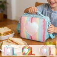 thumbnail image 1 of FastXmas Lunch Bag, Colorful Sequin Heart-shaped Glitter Lunch Bag, Crossbody Sandwich Bento Bag, Leakproof Cute Lunch Tote Large for Camping Work Office Travel Use, 1 of 6