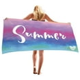 thumbnail image 1 of FastXmas Microfiber Beach Towel, Gradient Color Summer Letter Print Sand Free Beach Towel, Super Absorbent Quick Dry Beach Blanket Soft Lightweight Bath Towels for Camping Vacation(30"x59"), 1 of 4