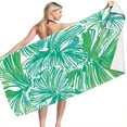 thumbnail image 1 of FastXmas Microfiber Beach Towel, Tropical Palm Leaf Pattern Sand Free Beach Towel,Soft Lightweight Skin-Friendly Bath Towels Super Absorbent Quick Dry Beach Blanket for Camping Vacation Swim(28"x55"), 1 of 5