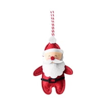 FastXmas Mini Santa Claus Christmas Tree Hanging Ornaments,3.1 x 4.5 Inch Non-Woven Fabric Santa Claus Hanging Ornaments,Cute Santa Claus for Christmas Tree,Wreath,Window,School Bag,Desk Decor