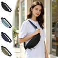 thumbnail image 1 of FastXmas Mini Sling Bag - Crossbody Bag Water-Resistant Dual Pocket Chest Pack - Adjustable Lightweight Pack Bag for Running, Travel & Everyday Workout(10.2 x 4.7 Inch), 1 of 6