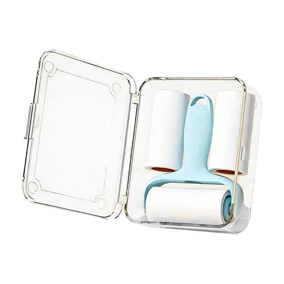 FastXmas Mini Travel Lint Roller 3 Pieces Roll paper Compact and Portable Pet Hair Cleaning Roller Tools, Suitable for Travel, for Pet Hair and Clothes, with Super Strong Adhesion. (Blue)