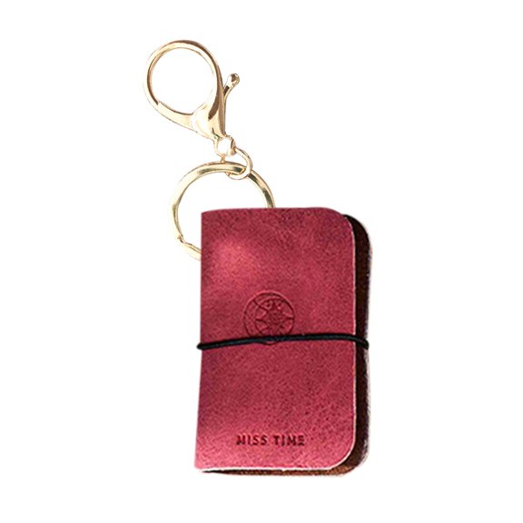 FastXmas Miniature Travelers Notebook 1.9"x2.6", Handmade Tiny Leather Travels Notebook, Vintage Mini Notebook Diary Journal, Pocket Diary Spiral-bound