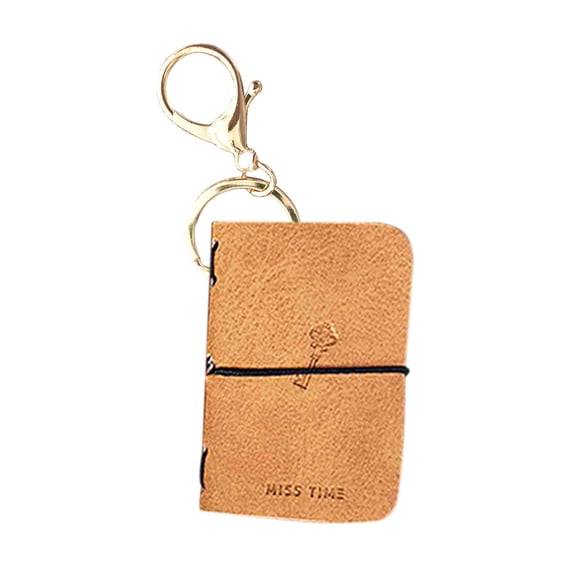 FastXmas Miniature Travelers Notebook 1.9"x2.6", Handmade Tiny Leather Travels Notebook, Vintage Mini Notebook Diary Journal, Pocket Diary Spiral-bound