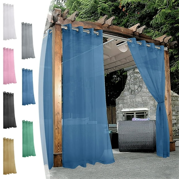 FastXmas Outdoor Vinyl Curtain Clear Tarps with Zipper,Vinyl Patio Enclosure,Outdoor Curtains Heavy Duty Waterproof Transparent Tarp with Grommets for Gazebo Porch Balcony