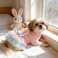 thumbnail image 1 of FastXmas Pet Easter Outfit, Easter Embroidery Letters Holiday Puppy Dress, Cute Bunny Clothes for Small Dog and Cat,Fancy Pet Clothes for All Small Pet Outdoor and Indoor Dress(15.7*17.3 Inch), 1 of 7