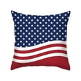thumbnail image 1 of FastXmas Pillow Covers, 4th of July Pillow Cases, US Blue Red and White Patriotic Pillow Cover, Machine Washable Double Printed for Home Sofa Living Room Decor, 18x 18 Inch, 1 of 4