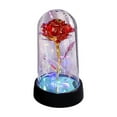 thumbnail image 1 of FastXmas Plastic Rose in Glass Dome Decoration, Light Up Flower, Eternal Roses - Valentines Day Gifts for Her, Mothers Day Roses Gift for Mom, Womens Gifts for Birthday Gift(3.3 x 5.9 In), 1 of 5