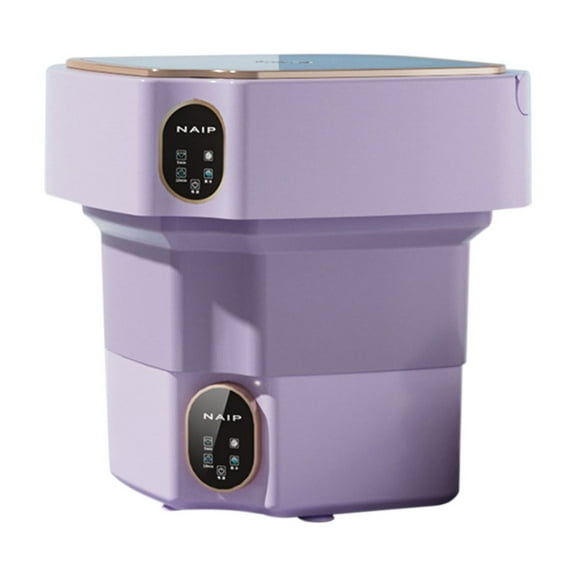 FastXmas Portable Washing Machine, 18L Large Capacity Laundry Washer with Blue Light, Foldable Automatic Washing Machine with Spin Dryer 4 Modes Deep Cleaning for Underwear, Baby Clothes, Sock