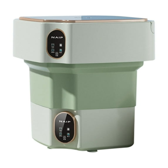 FastXmas Portable Washing Machine, 18L Large Capacity Laundry Washer with Blue Light, Foldable Automatic Washing Machine with Spin Dryer 4 Modes Deep Cleaning for Underwear, Baby Clothes, Sock