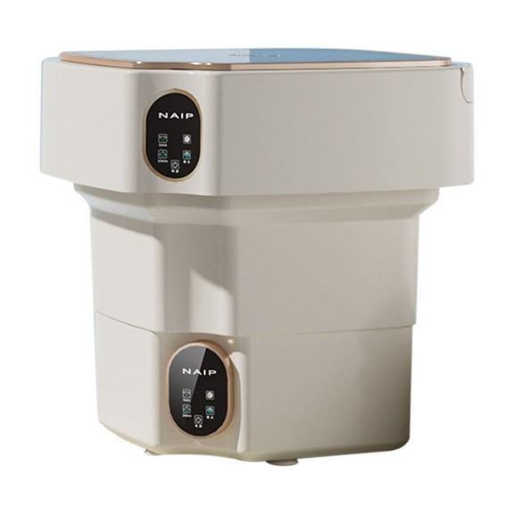 FastXmas Portable Washing Machine 18L with Blue Light, Foldable Automatic Washing Machine