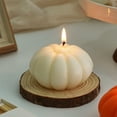thumbnail image 1 of FastXmas Pumpkin Scented Candle, Halloween Decorations 3D Pumpkin Shape Paraffin Wax Candle, Smokeless Rose Scented Decorative Candle Farmhouse Handmade Pumpkin Candle Gifts for Fall Thanksgiving, 1 of 6