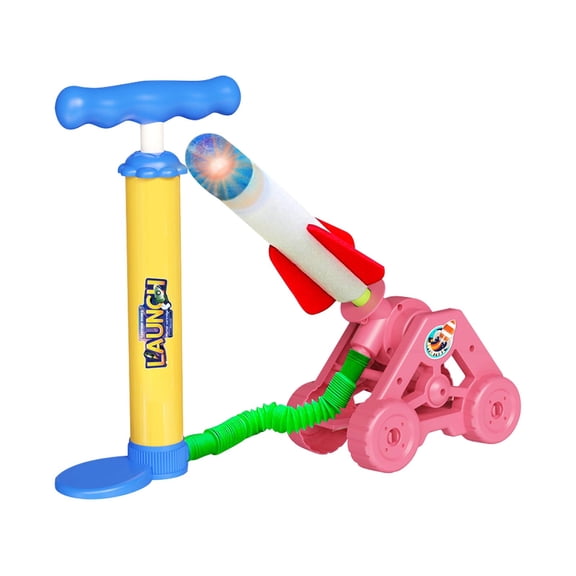 FastXmas Rocket Launcher for Kids, Outdoor Foam Blasters Game Foam Jump Rocket Launcher Toy with Air Powered Foam Rockets for 5, 6, 7, 8 Ages Boys or Girls Birthday Toy & STEM Gifts